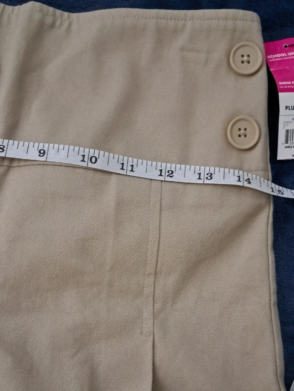 George Khaki Button-Accent Pleated Mini Skirt